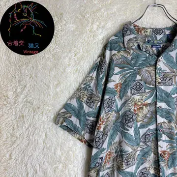 2XL 알로하 셔츠 패턴 셔츠 보타니컬 남국 하와이안 셔츠 빅