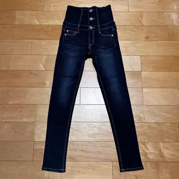 GYDA 하이웨스트 버튼 스키니 데님 fm30m