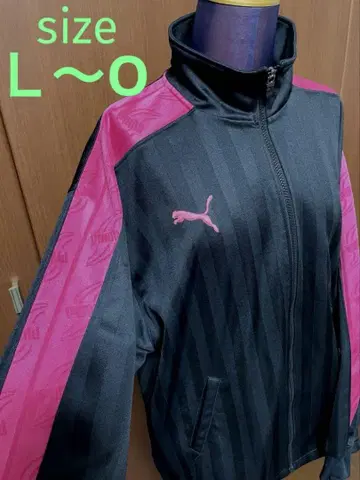 [컨디션 최상] 레어 PUMA 저지 블랙 핑크 L XL 빅 로고 Y2K