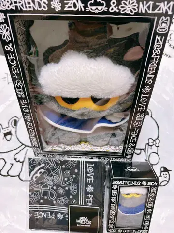 ZO&FRIENDS ZOA 봉제 인형 미디엄 & 스카프 & 키링