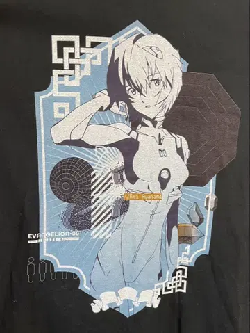 QOOZA x EVANGELION 아야나미 레이 롱 슬리브 T셔츠