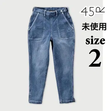 45R 45rpm 트위드 데님 스트레치의 복숭아 여자 포티파이브