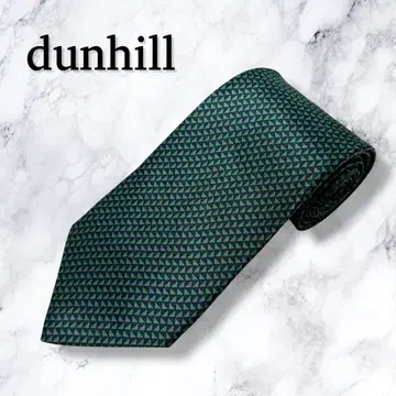 [새상품] dunhill 던힐 넥타이 기하학 무늬 지오메트릭 그린