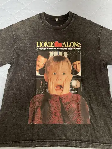 HOME ALONE 티셔츠 다크 그레이