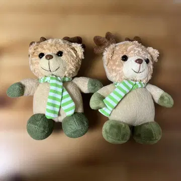 루돌프 귀 봉제 인형 2개 세트