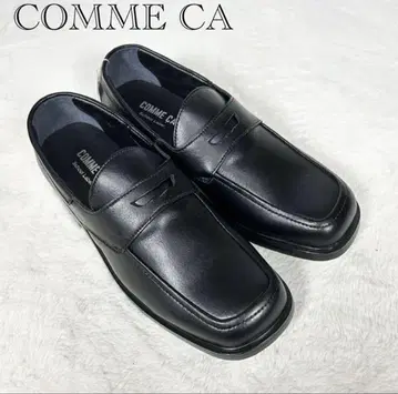 미사용 COMME CA 코인 로퍼 블랙 가죽 신발 가죽 25.0cm