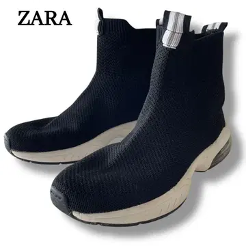 새상품급 ZARA 자라 블랙 삭스 스니커즈 니트 스니커즈