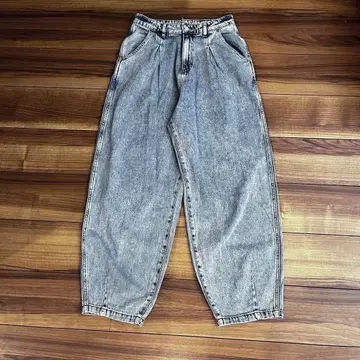 BAYFLOW JEANS 커브 데님 청바지 와이드 L