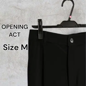 OPENING ACT 립 플리츠 배기 스트레이트 슬랙스