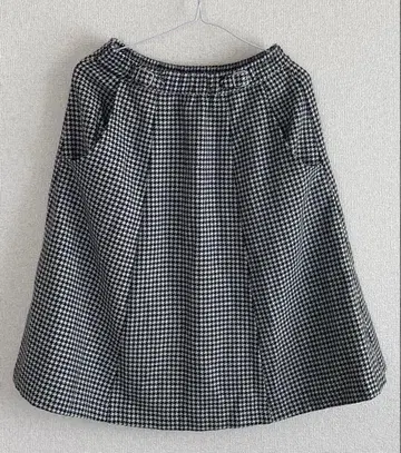 ZARA Trafaluc 하운드투스 패턴 미디 스커트