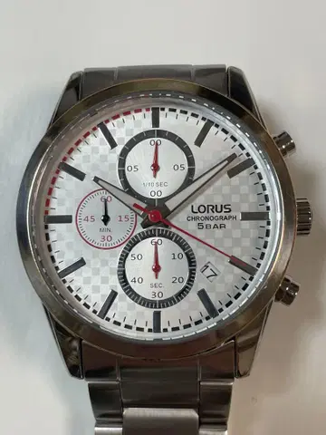 세이코 LORUS 크로노그래프 손목시계 5BAR