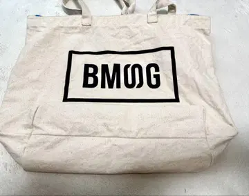 BMSG 로고 지퍼 토트백 아쿠아