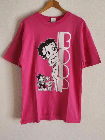 90s BettyBoop 베티 쨩 티셔츠 USA 제작 소매 싱글 빈티지