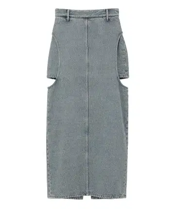 CLANE CIRCLE CUT LAYERED DENIM SKIRT