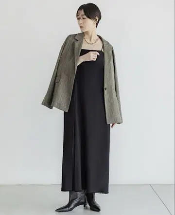 새상품 crewre 박스 턱 캐미 원피스 블랙 코스팟숀유리에