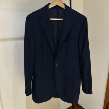 Beams F 얇은 소재 네이비 자켓