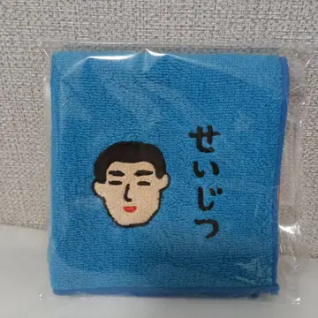 파란 얼굴 자수 핸드 타월 250 x 250mm