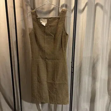 CLAUDIE PIERLOT 체크 무늬 슬리브리스 원피스