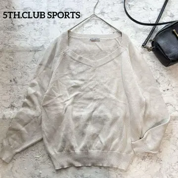 [ 5TH.CLUB SPORTS ] 멜로즈 펜타곤넥 니트 넉넉한 핏