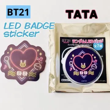 BT21 랜덤 LED 배지 랜덤 스티커 NEON KOYA 타타