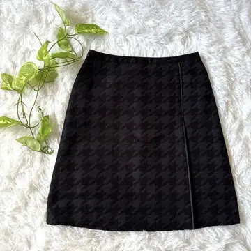 UNITED ARROWS 미니 스커트 (M) 하운드투스 타이트 네이비