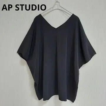 AP STUDIO 에이피 스튜디오 루즈핏 티셔츠 와이드 블랙