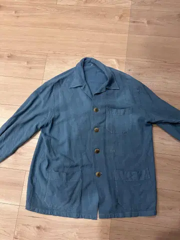 빈티지 워크 자켓 프렌치 워크풍 인디고 블루 계열 사이즈 4