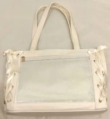 WEGO 이타백 레이스업 토트백 화이트 S 사이즈