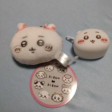 치이카와 (먼작귀) 가마구치 리본 & 미니 실리콘 파우치