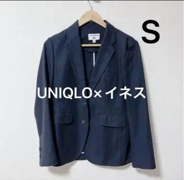 UNIQLO x 이네스 테일러드 자켓 네이비 린넨 마 혼방 S