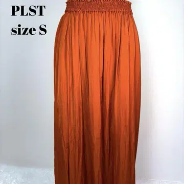 PLST 오렌지 플레어 스커트 S [200]