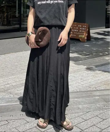 JOURNAL STANDARD 시어 레이온 린넨 스커트