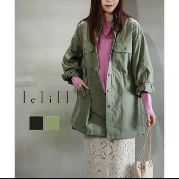 현행 완판템 lelill 레릴 립스탑 밀리터리 셔츠 카키 M