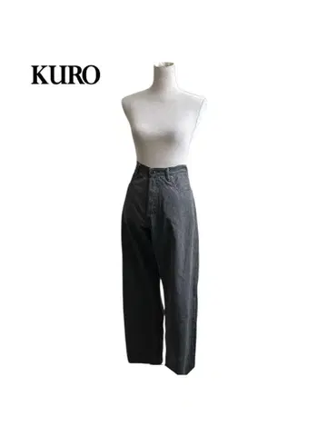 KURO 크로 일본제 하이웨스트 버튼 플라이 데님 팬츠