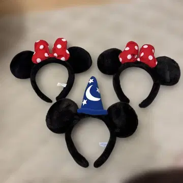 미니 마우스 미키마우스 귀 머리띠 세트
