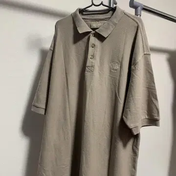 구제 의류 하드 록 카페 피케 셔츠 베이지 XL