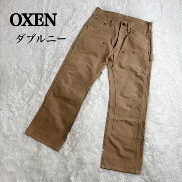 [새상품급] OXEN 더블니 베이지 워크 팬츠 페인터 와이드 팬츠