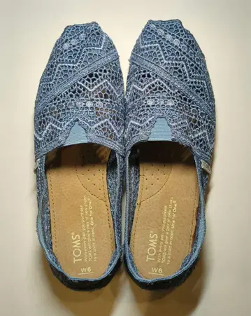 TOMS 블루 레이스 슬립온 W6