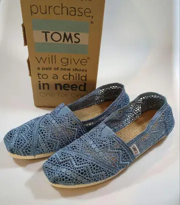 TOMS 블루 레이스 슬립온 W6