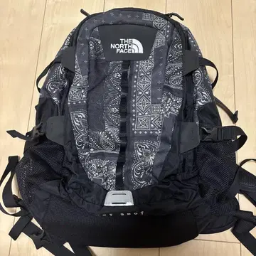 THE NORTH FACE 반다나 패턴 백팩 블랙
