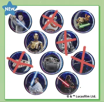 [새상품급] 6점 세트 STAR WARS 홀로그램 캔뱃지