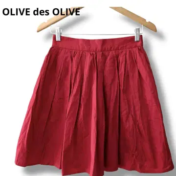 OLIVE des OLIVE 빨간색 플레어 스커트 올리브데올리브 레드