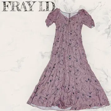 새상품급 FRAY I.D 라인 플라워 슬리브 턱 원피스 이너 포함