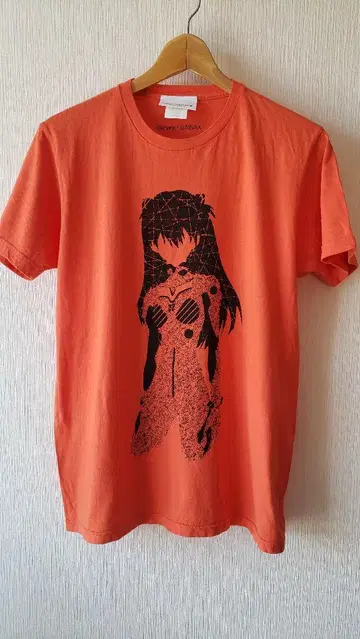 EVANGELION x BEAMS 아스카 티셔츠 오렌지 M 사이즈