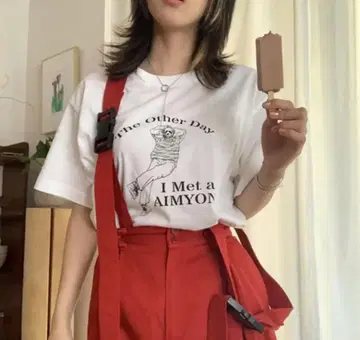 [미사용품] THE OTHER DAY, I MET A AIMYON Tee