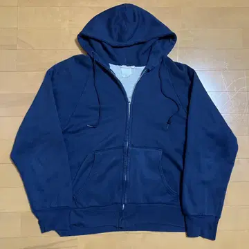 70년대 80년대 지퍼 후드티 네이비 더블 페이스 usa제