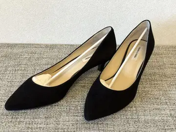[새상품급] [오디트 에 오딜] 블랙 스웨이드 펌프스 24.5cm
