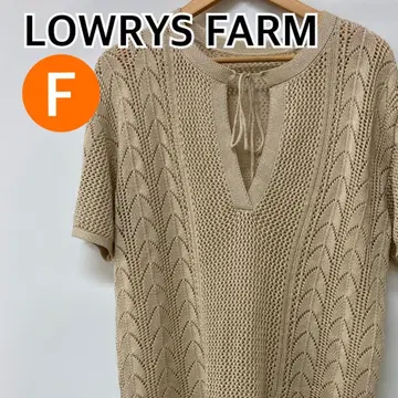 LOWRYS FARM 상의 스웨터 니트 반팔 F [CT1488]