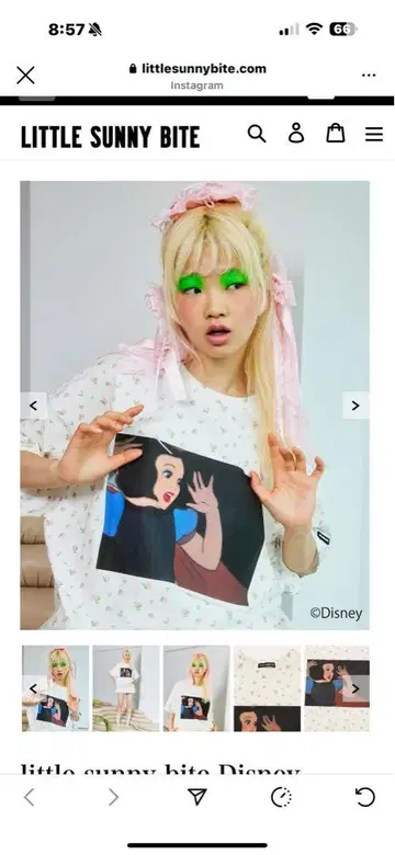 LITTLE SUNNY BITE snow white 티셔츠