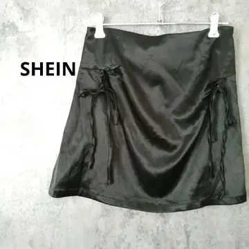 쉬인 미니 스커트 나일론 스커트 리본 포함 타이트 스커트